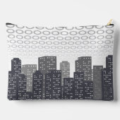 Pochette À Accessoires Custom Urban Cityscape Shades of Grey Personalised (Verso)