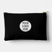 Pochette À Accessoires Customisez le logo de votre entreprise Black White (Verso)