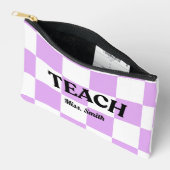 Pochette À Accessoires Customizable Checkered Teach Pouch (Ouvrir)