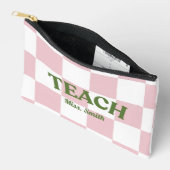 Pochette À Accessoires Customizable Checkered Teach Pouch (Ouvrir)