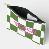 Pochette À Accessoires Customizable Checkered Teach Pouch (Ouvrir)