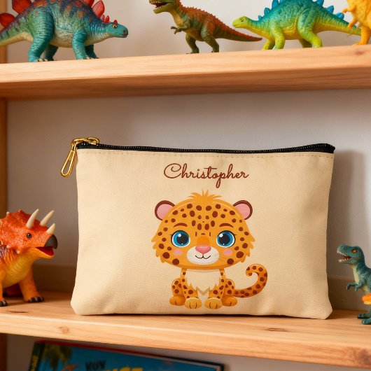 Pochette À Accessoires Cute Baby Leopard Safari Animal Kids