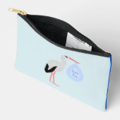 Pochette À Accessoires Cute Blue Baby Boy Stork (Ouvrir)