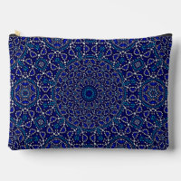 Cute Blue Dot Art Mandala Motif
