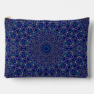 Pochette À Accessoires Cute Blue Dot Art Mandala Motif
