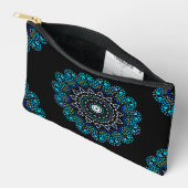 Pochette À Accessoires Cute Blue Dot Art Mandala Motif (Ouvrir)