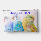Pochette À Accessoires Cute Budgie Whimsical Watercolor Dad Fathers Day (Verso)