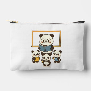 Pochette À Accessoires Cute Cartoon Panda enseignant et élèves de l'école