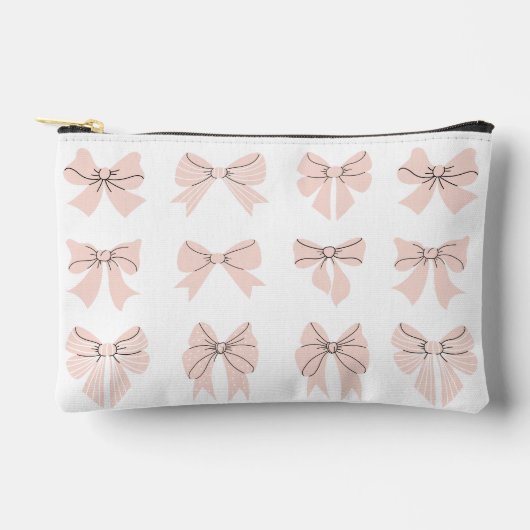 Pochette À Accessoires Cute Coquette Bow Pink Blush (Recto)