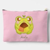 Pochette À Accessoires Cute Grenouille verte tenant le biscuit Polvoron m (Verso)