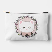 Cute Kitten encadré de fleurs Personnalisé