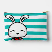 Pochette À Accessoires Cute lapin rose taillé personnalisé (Verso)