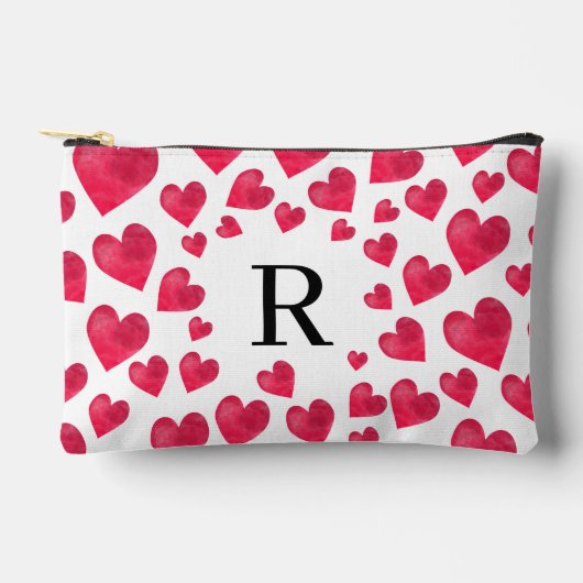 Pochette À Accessoires Cute Monogram Valentine's Day Hearts (Recto)