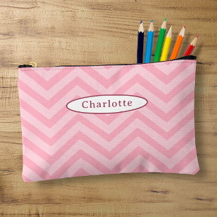 Pochette À Accessoires Cute rose Chevron Motif Coque