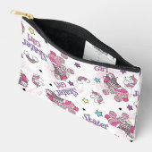 Pochette À Accessoires Cute Skater Girl Unicorn Roller Skate Pattern (Ouvrir)