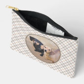 Pochette À Accessoires Dachshund Peinture Smooth Black & Tan Red Dog Art (Ouvrir)