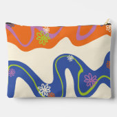 Pochette À Accessoires Daisy Groove Bleu, orange, violet, vert et crème (Verso)