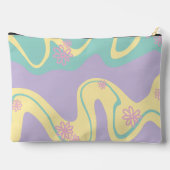 Pochette À Accessoires Daisy Groove Pastel Rose, Jaune, Violet & Vert (Verso)