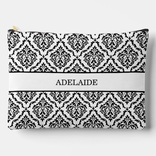 Pochette À Accessoires Damask Bride Tribe Bridal Party Black (Recto)