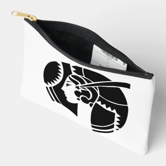 Pochette À Accessoires Dame Art déco (Ouvrir)