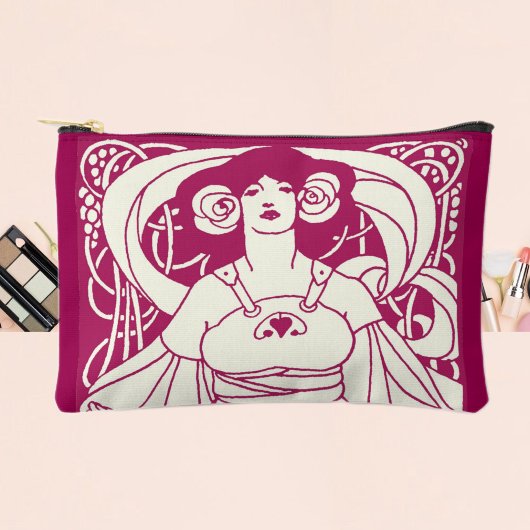 Pochette À Accessoires Dame de récolte Art nouveau