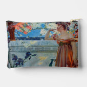 Pochette À Accessoires Dame et paon Art nouveau (Verso)