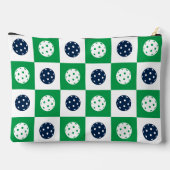 Pochette À Accessoires Damier Préparé de Pickleball - Vert & Nuit (Verso)