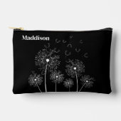 Pochette À Accessoires Dandelion Line Art Avec Nom Petit (Recto)