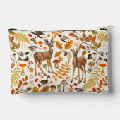Pochette À Accessoires Dans les bois / Cerf d'automne sur le blanc (Verso)