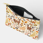 Pochette À Accessoires Dans les bois / Cerf d'automne sur le blanc (Ouvrir)
