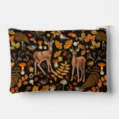 Pochette À Accessoires Dans les bois / Cerf d'automne sur noir (Verso)