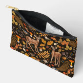 Pochette À Accessoires Dans les bois / Cerf d'automne sur noir (Ouvrir)