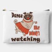 Pochette À Accessoires Danse comme personne ne regarde poule Carlin chien (Recto)
