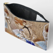 Pochette À Accessoires Danseuse Degas Avec Ruban Bleu (Ouvrir)