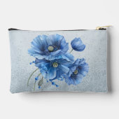 Pochette À Accessoires De beaux pavots bleus sur une Parties scintillant (Verso)