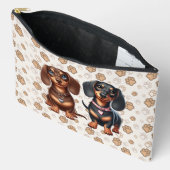 Pochette À Accessoires De mignons amis dachshund (Ouvrir)