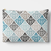 Pochette À Accessoires Déchirure de défilement Déchets Teals Blancs Blanc (Recto)