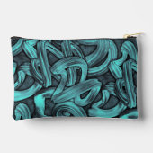 Pochette À Accessoires deep thought - black and teal : (Verso)