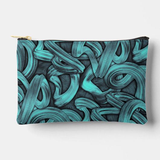 Pochette À Accessoires deep thought - black and teal : (Recto)