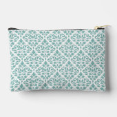 Pochette À Accessoires Défiler Damask Motif Turquoise (Verso)