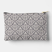 Pochette À Accessoires Défiler Damask Pattern Crème sur gris (Verso)
