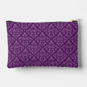 Pochette À Accessoires Défiler le motif de Damas Lt sur Dk Plum (Verso)