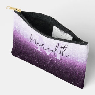 Pochette À Accessoires Dégradé de paillettes violet personnalisé