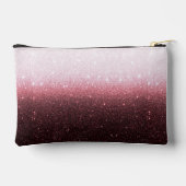 Pochette À Accessoires dégradé de parties scintillant en or rose personna (Verso)