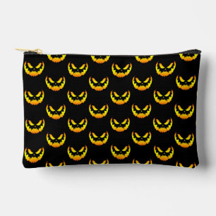 Pochette À Accessoires Dégradé du visage du Citrouille Jack-o'-lantern