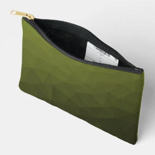 Pochette À Accessoires Dégradé vert armée à motif de maille géométrique