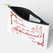 Pochette À Accessoires Demande de demoiselle d'honneur (Ouvrir)
