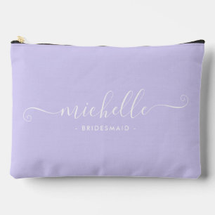 Pochette À Accessoires Demoiselle d'honneur chic minimaliste Iris Violet