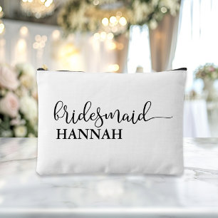 Pochette À Accessoires Demoiselle d'honneur - Équipe de la mariée ! Nom d