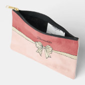 Pochette À Accessoires Demoiselles d'honneur Rose Moderne et Crème (Ouvrir)